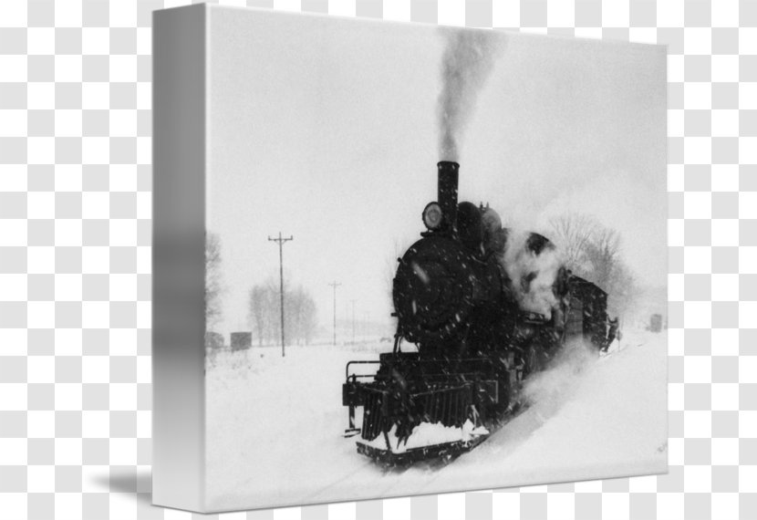 Stock Photography - Black And White - Steam Locomotive Transparent PNG