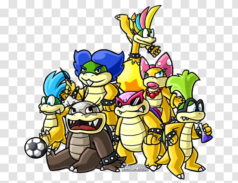 Clip Art Koopalings Bowser Koopa Troopa Illustration - Nintendo - Owner Recommended Transparent PNG