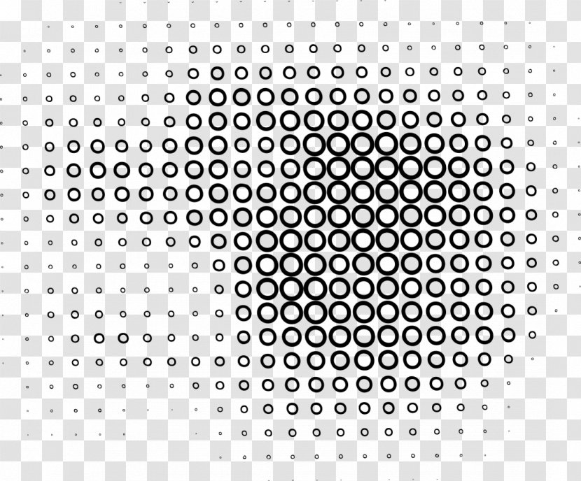 Halftone - Monochrome - Vector Pattern Transparent PNG