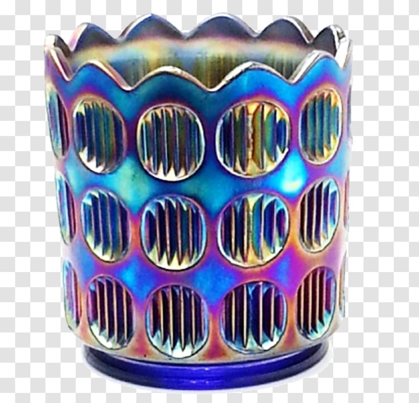 Fenton Art Glass Company Carnival Vase Blue - Jardiniere Transparent PNG