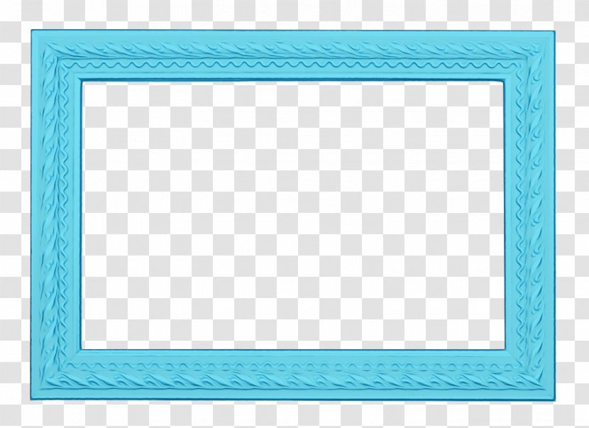 Background Blue Frame - Turquoise - Rectangle Picture Transparent PNG