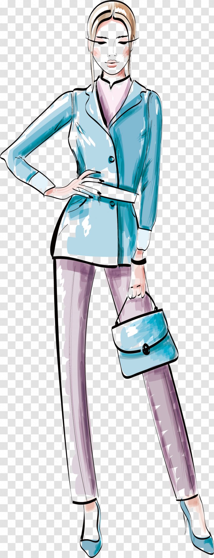 Euclidean Vector Woman Illustration - Flower - Tall Transparent PNG