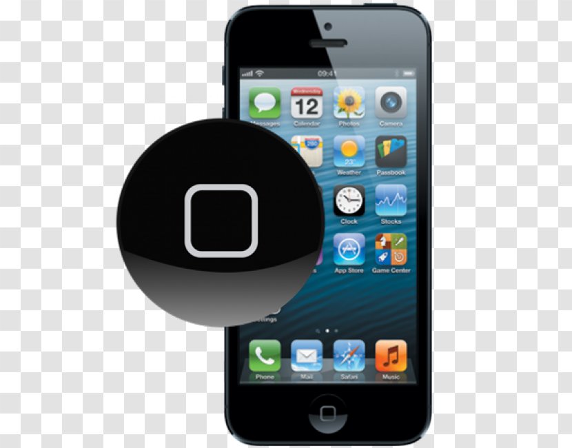IPhone 4S 5 6 7 - Iphone - Home Button Transparent PNG