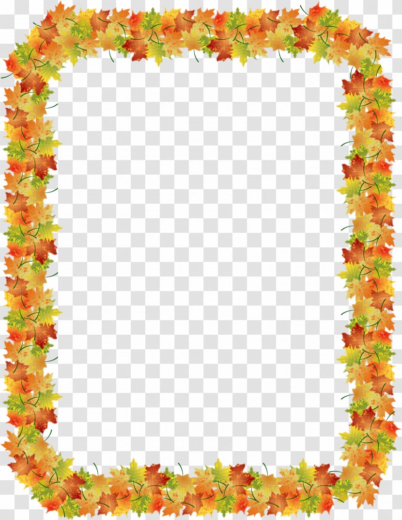 Autumn Leaf Color Clip Art - Fall Borders Cliparts Transparent PNG