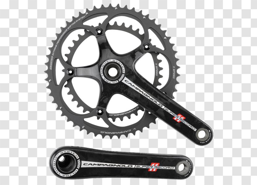 Campagnolo Record Bicycle Cranks Super Groupset Transparent PNG