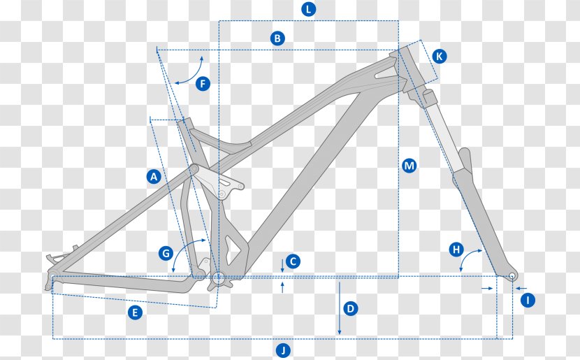 Geometry Bicycle Frames Mountain Bike Cross-country Cycling - Cranks Transparent PNG