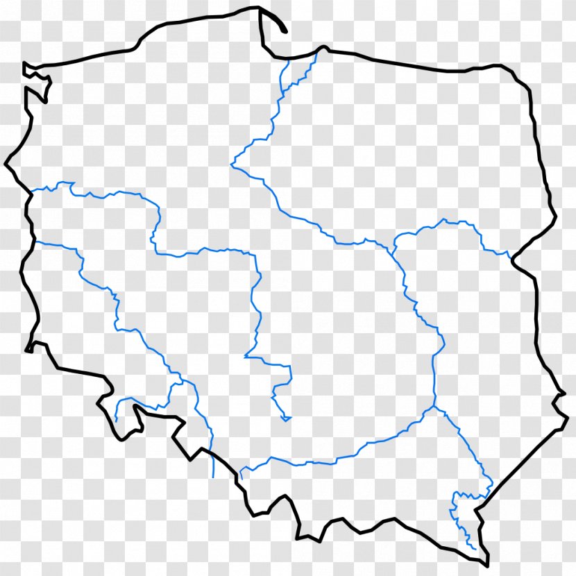 U015acienne Vistula Map River San - White - Polska Cliparts Transparent PNG