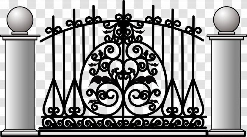 Euclidean Vector Gate - Monochrome Photography - Material Transparent PNG