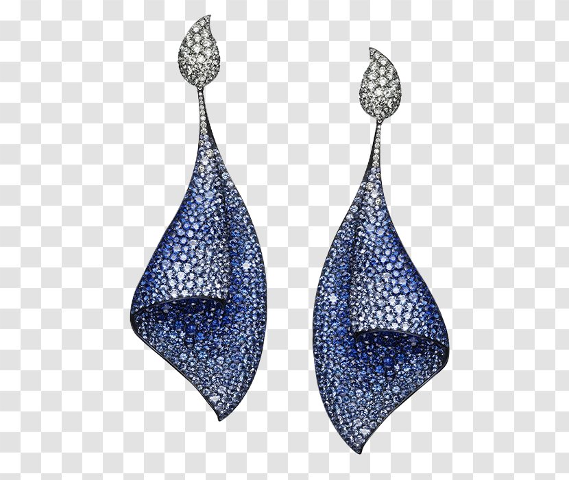 Earring Jewellery Gemstone Sapphire Diamond - Silver Transparent PNG