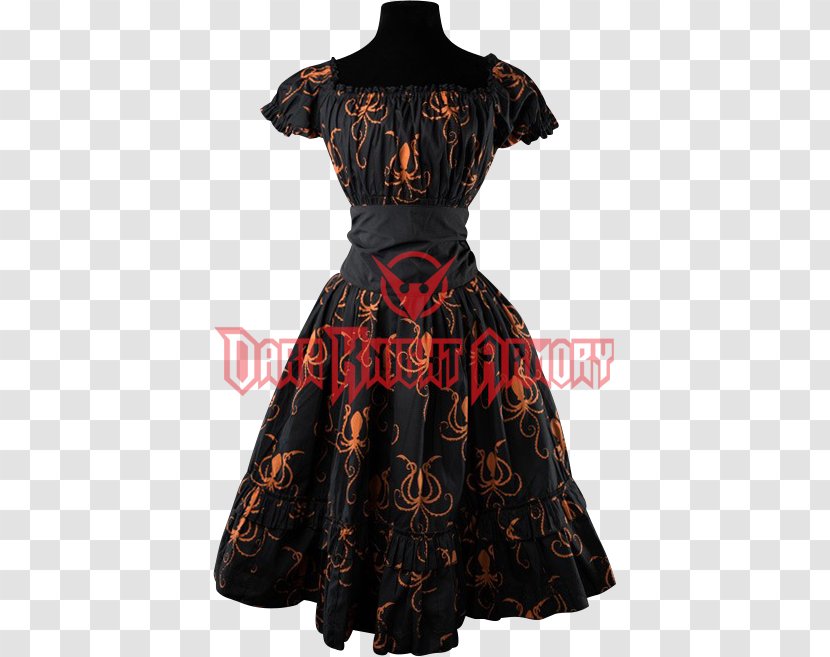Steampunk Dress Corset Victorian Fashion Gothic - Jules Verne - Octopus Watercolor Transparent PNG