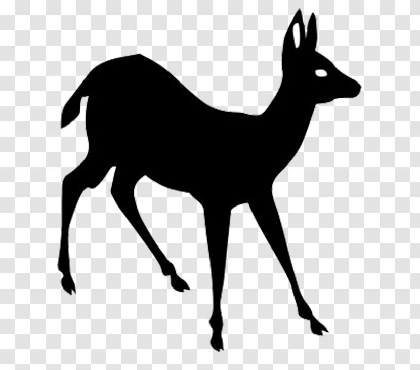 White-tailed Deer Moose Silhouette Clip Art - Horn - Animal Silhouette, Transparent PNG