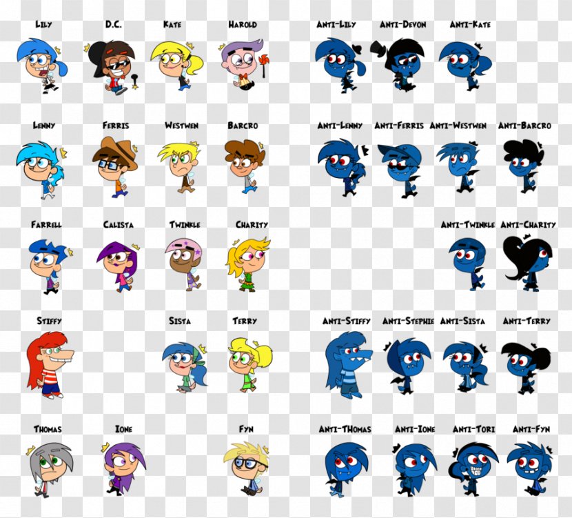 Timmy Turner Character Anti-Cosmo Cartoon - Model Sheet - Fairly Odd Movie Grow Up Transparent PNG