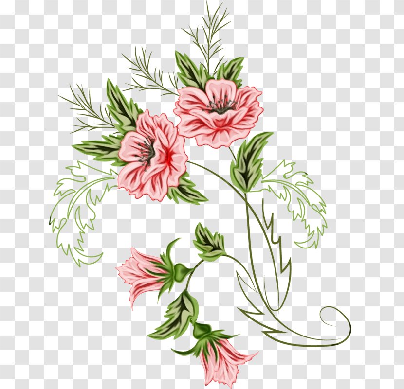Floral Design - Watercolor - Geranium Wildflower Transparent PNG