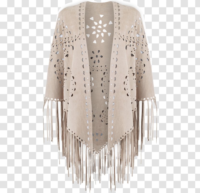 Poncho Outerwear Sleeve Neck - Fringe Transparent PNG