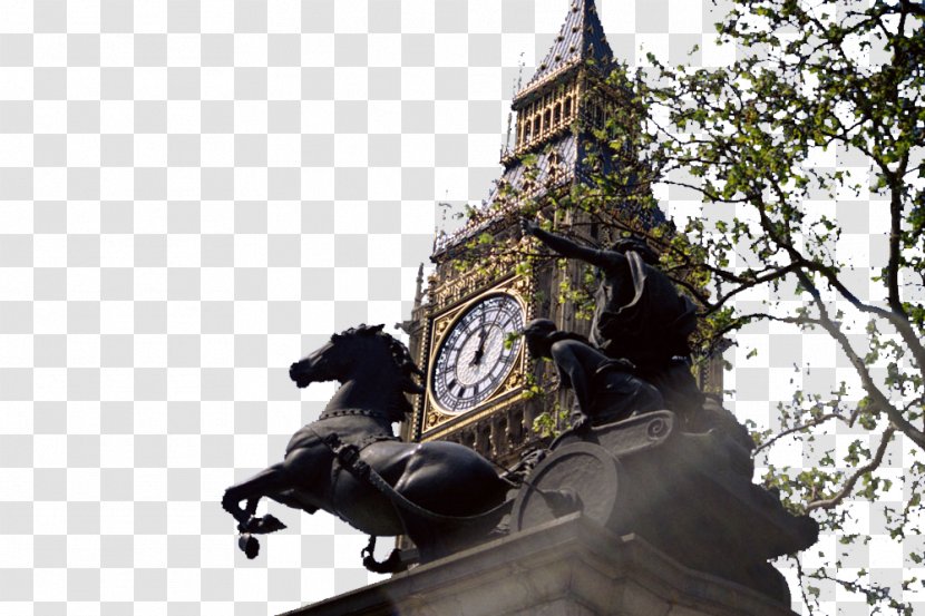 Big Ben Palace Of Westminster Trafalgar Square London City Airport - And Horse Transparent PNG