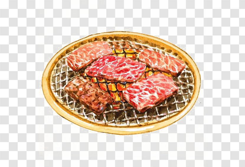 Yakiniku Barbecue Carne Asada Asado Roast Beef - Hand Painted Transparent PNG