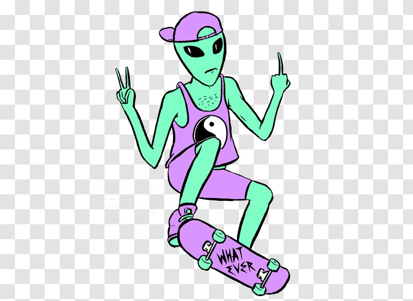 Sticker Alien Paper Drawing YouTube - Area Transparent PNG