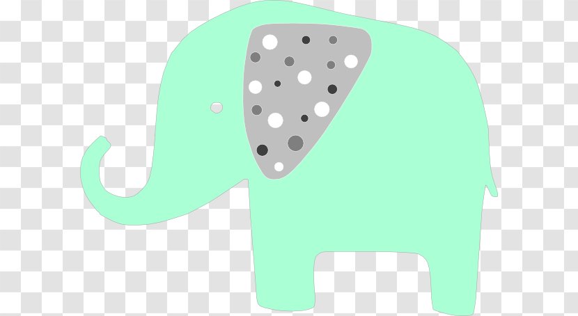 Indian Elephant Green Elephantidae Clip Art - Mint Transparent PNG