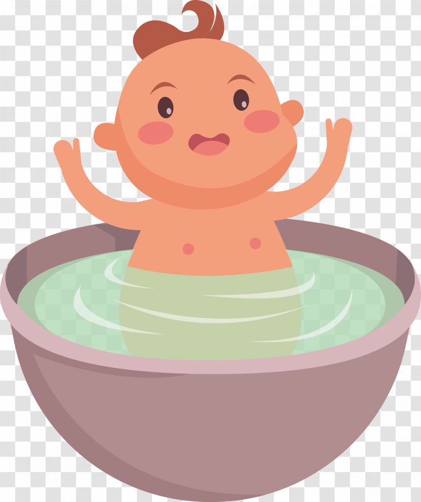 Bathing Infant Clip Art - Food - Baby Shower Vector Material Transparent PNG