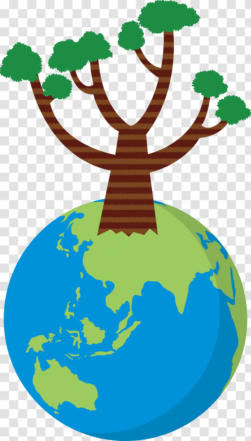 Earth Tree Go Green Transparent PNG