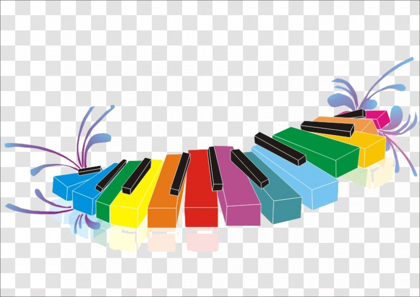 Musical Keyboard Piano Cartoon - Frame - Keys Transparent PNG