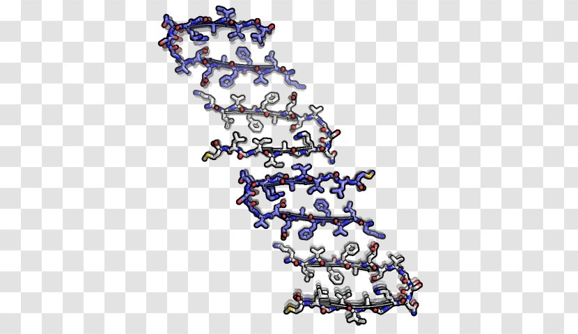 Fibril Amyloid Beta-2 Microglobulin Molecular Model Transparent PNG