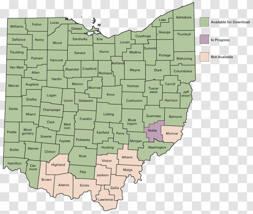 Ohio Water Resources Ecoregion Map Land Lot - Plan Transparent PNG