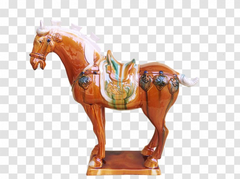Mustang Stallion Figurine Horse - Brown Transparent PNG