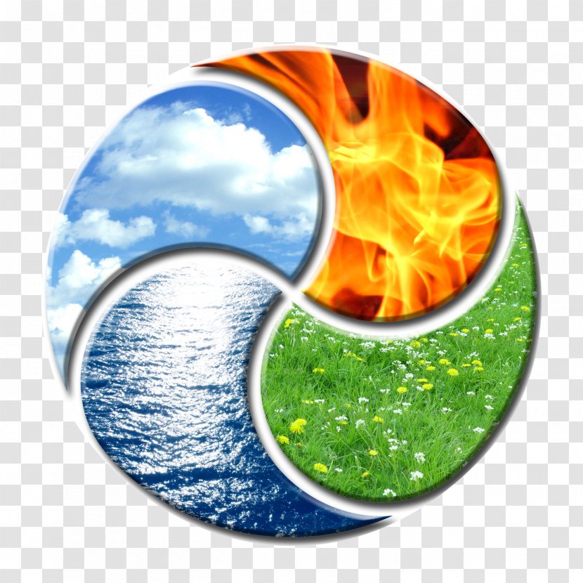 Classical Element Earth Water Air Yin And Yang - Fire Transparent PNG