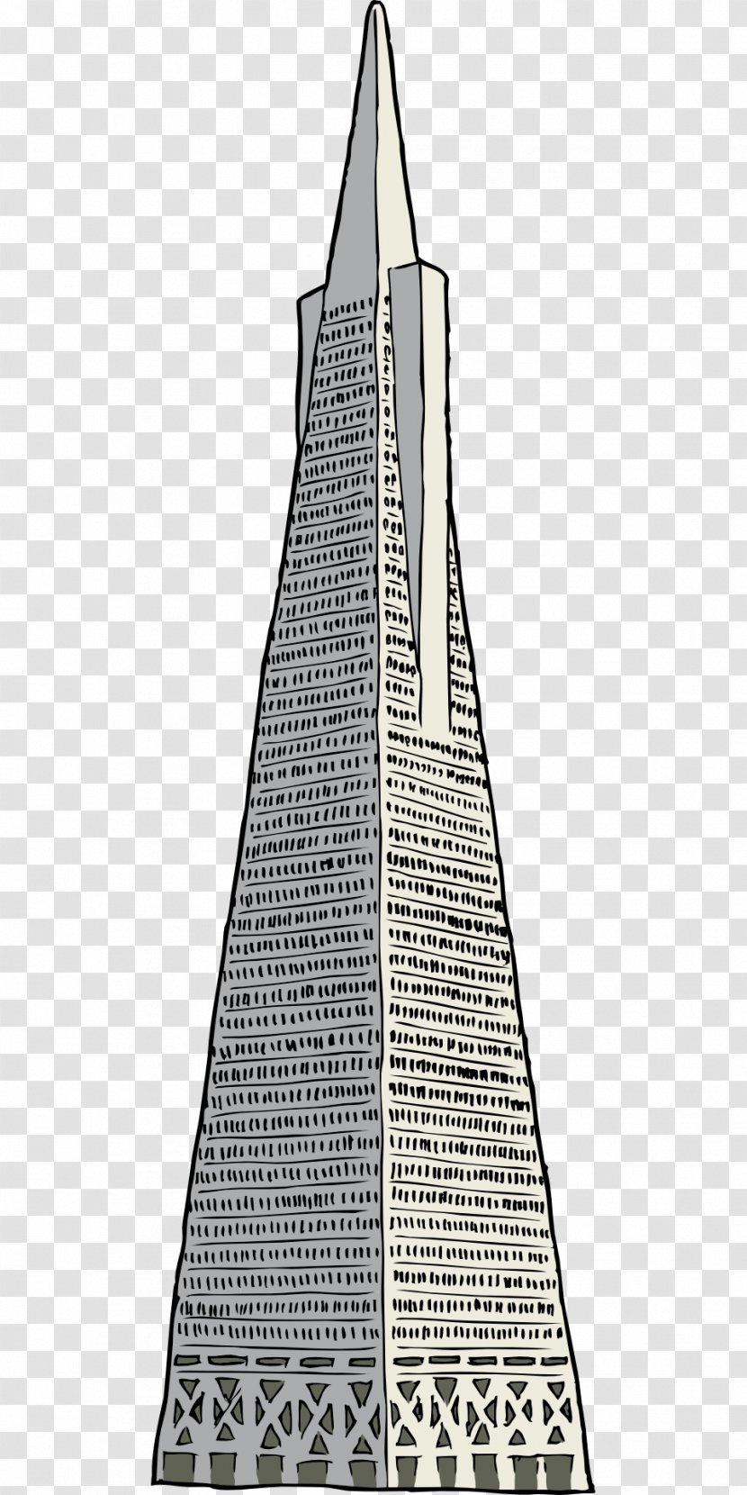 Transamerica Pyramid Building Skyscraper Clip Art - Facade Transparent PNG