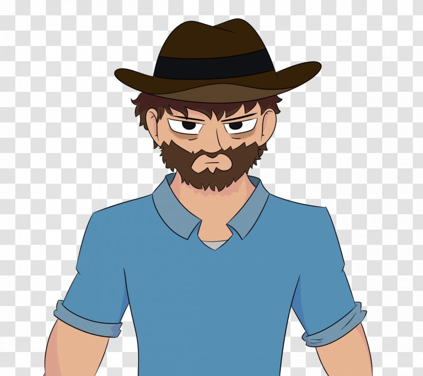Illustration Cowboy Hat Clip Art Drawing Image - Facial Hair - Finnick Streamer Transparent PNG