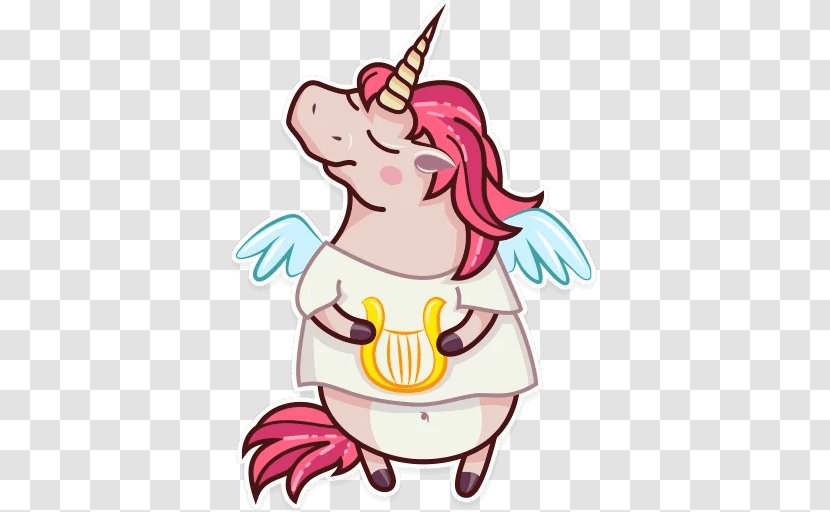 Telegram Unicorn Sticker Messaging Apps 5 минут назад - Flower Transparent PNG