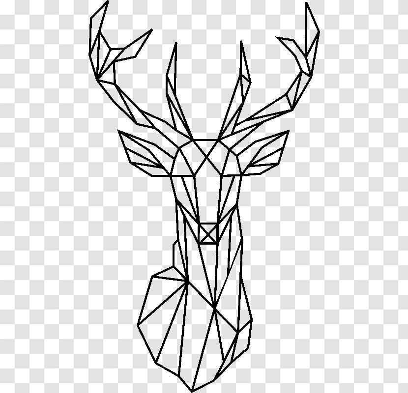 Deer Wall Decal Sticker Geometry - Drawing Transparent PNG