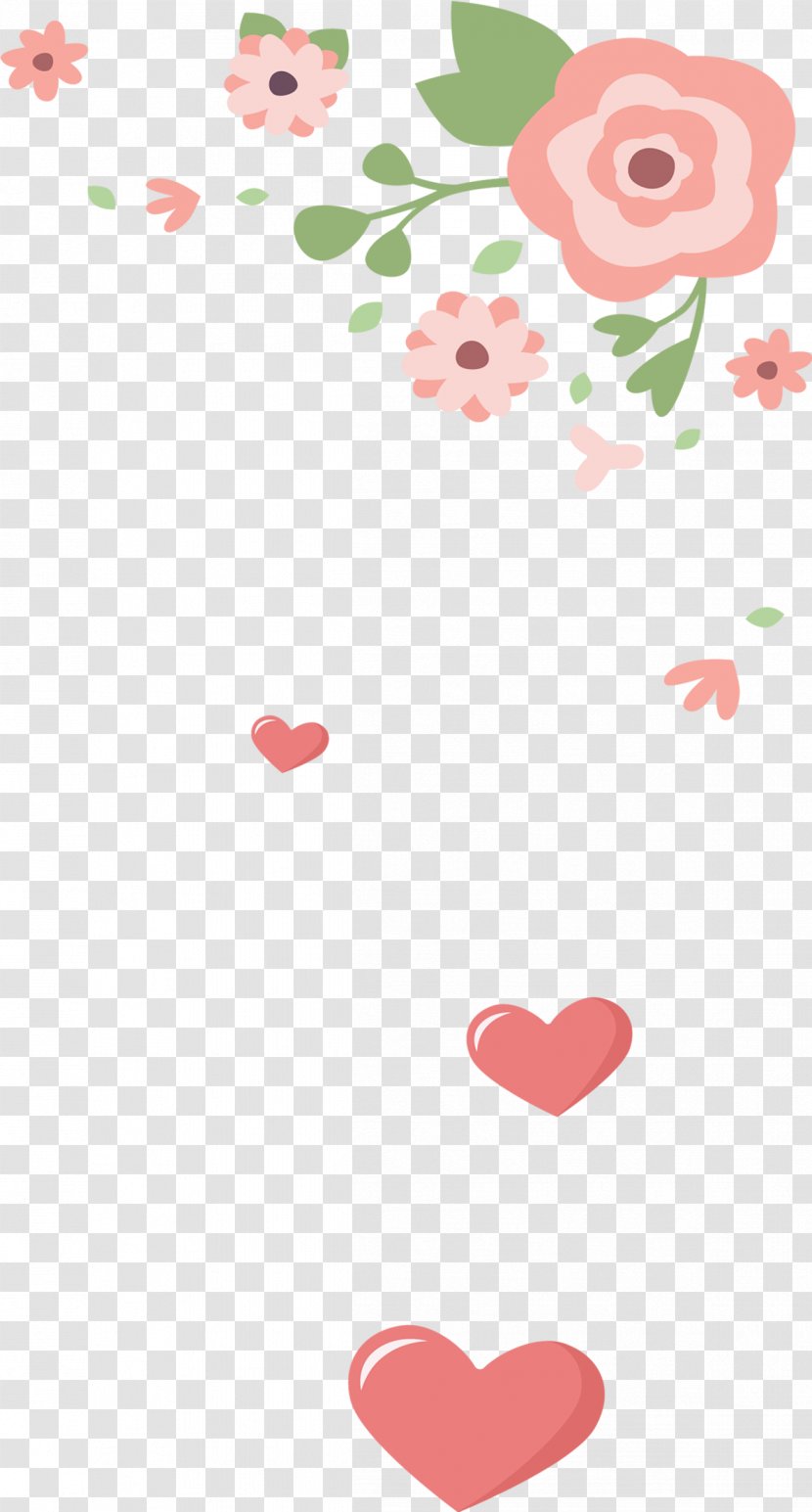 Flower Heart Pattern - background Transparent PNG