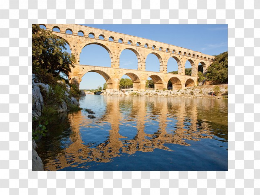 Pont Du Gard Roman Aqueduct Bridge Arch - Landmark Transparent PNG