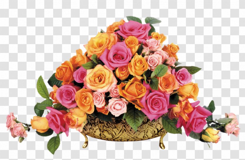 Flower Bouquet Gift Garden Roses Artificial - Floristry Transparent PNG