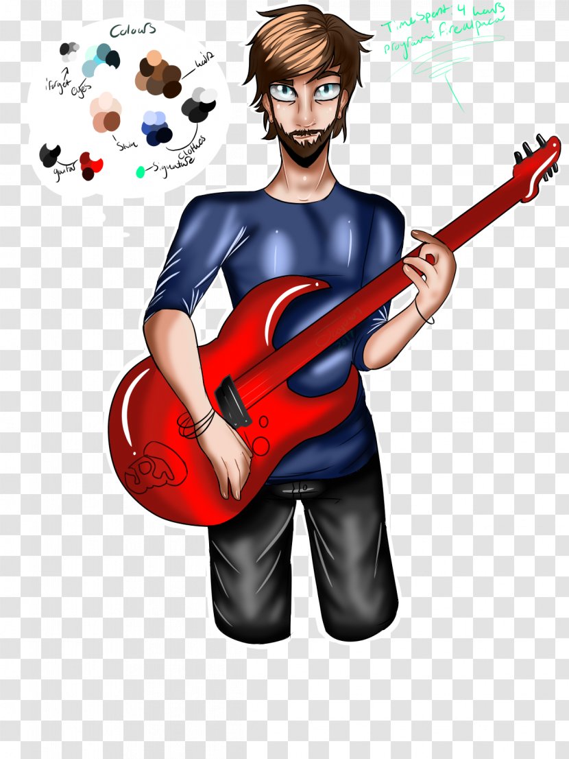 Illustration String Instruments Cartoon Superhero - Electric Guitar - Joey Tribbiani Transparent Transparent PNG