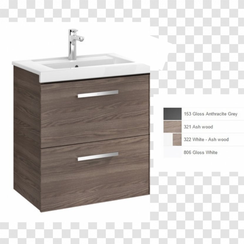 Roca Drawer Sink Bathroom Cabinet Furniture - Ceramic Bowl Transparent PNG