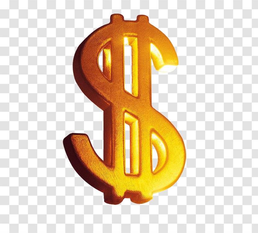 Dollar Sign United States Gold - Coin - Free Buckle Material Transparent PNG