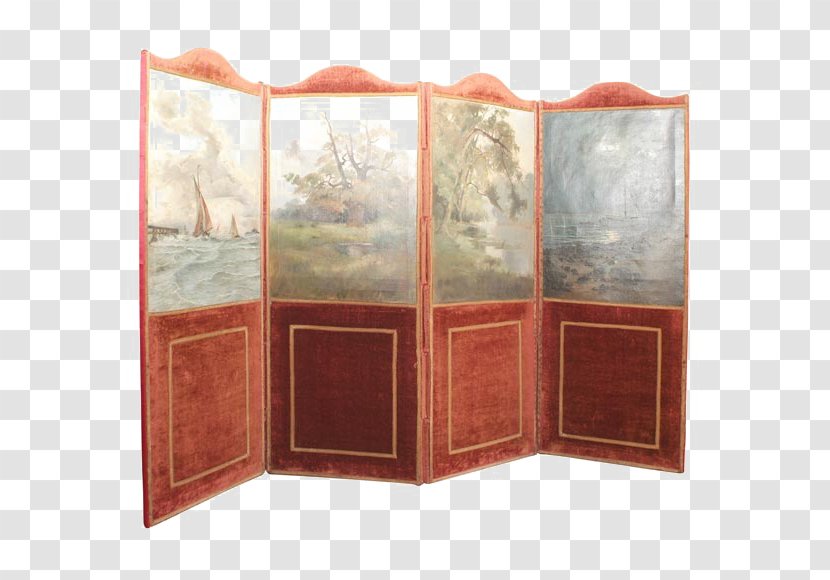 Room Dividers Barbizon Oil Painting Folding Screen - Furniture Transparent PNG