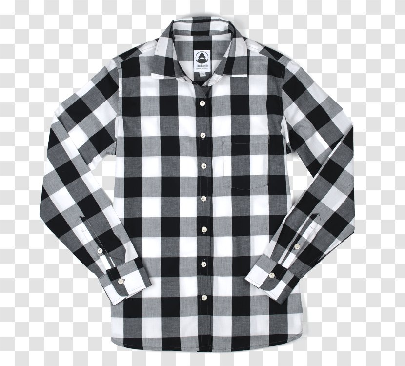 Sleeve Tartan Shirt Button Collar Transparent PNG
