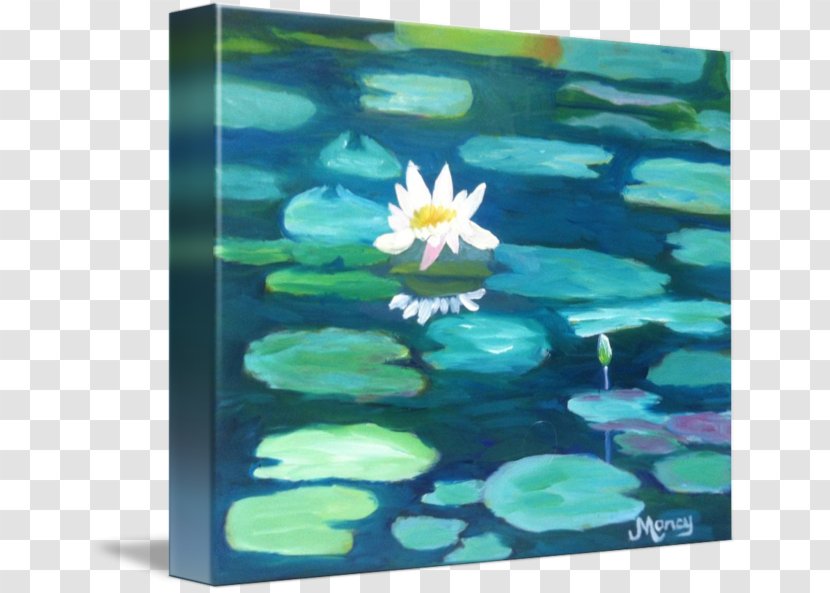 Water Resources Painting Green Pond - Flower Transparent PNG