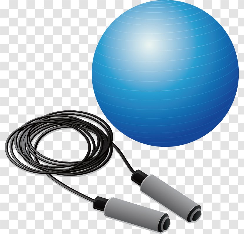 Royalty-free Skipping Rope Sport Clip Art - Jumping - Three-dimensional Blue Ball Transparent PNG