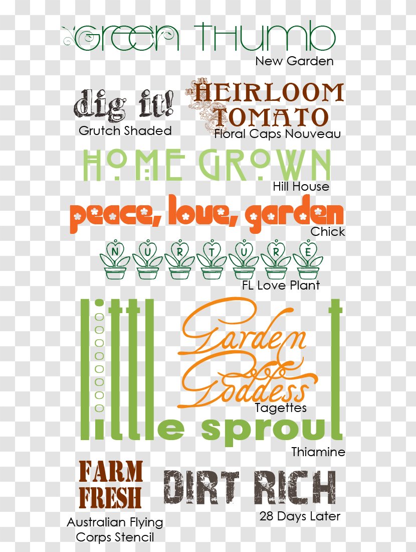 Community Gardening Kitchen Garden Scrapbooking - Saying - Countdown 5 Days Font Creative Plans Transparent PNG