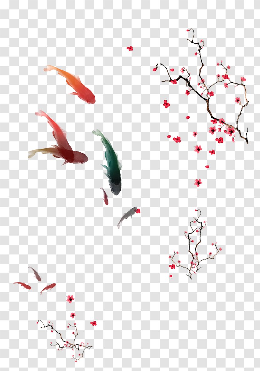 Download Plum Blossom - Beak - Fish And Transparent PNG