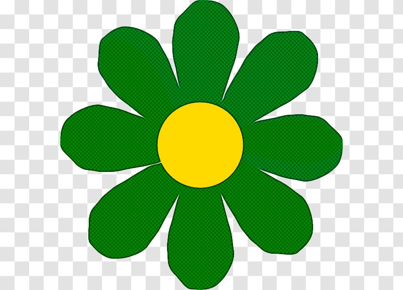 Green Yellow Petal Symbol Flower - Plant - Wildflower Transparent PNG