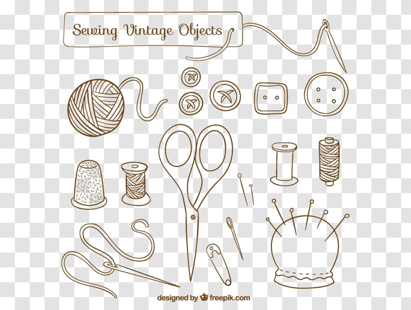 Drawing Sewing Needle - Yarn - Kit Transparent PNG