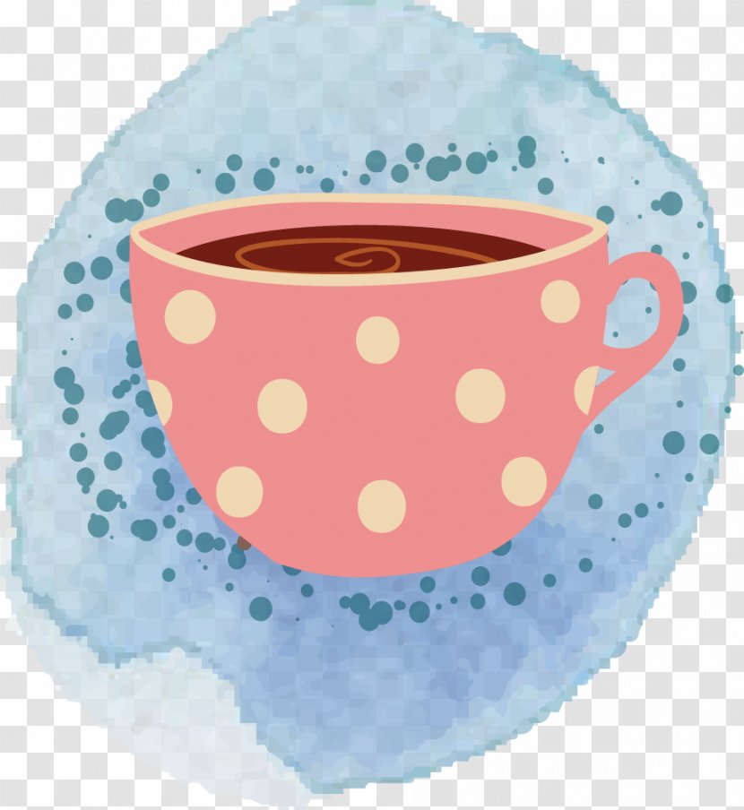 Mug Coffee Cup - Hand-painted Pink Transparent PNG