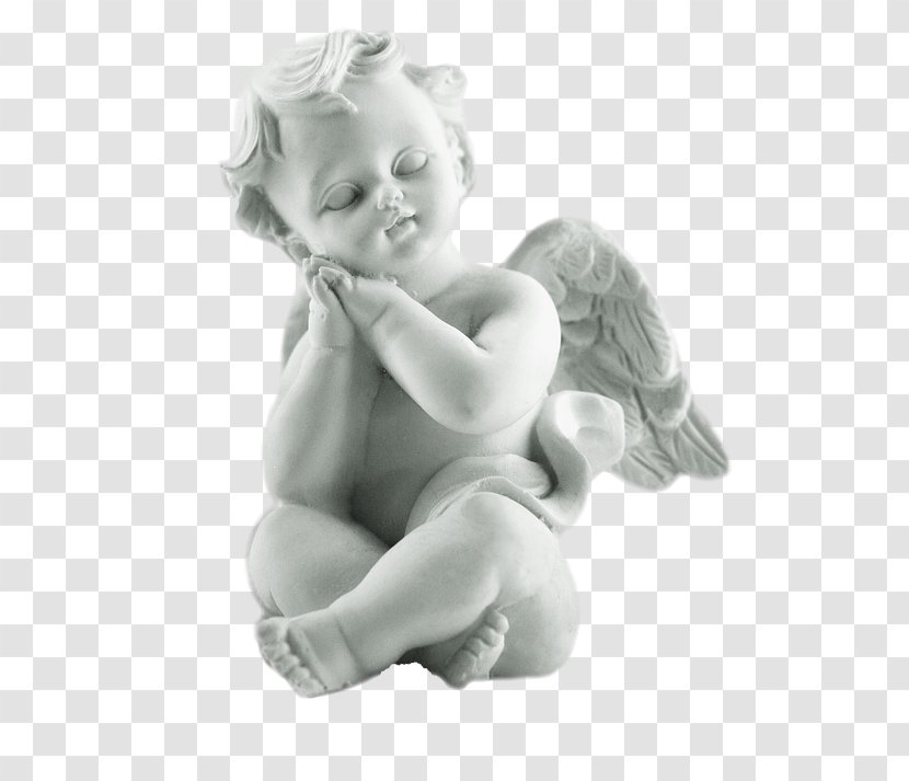 Stone Sculpture Statue Cherub - Watercolor - Tree Transparent PNG