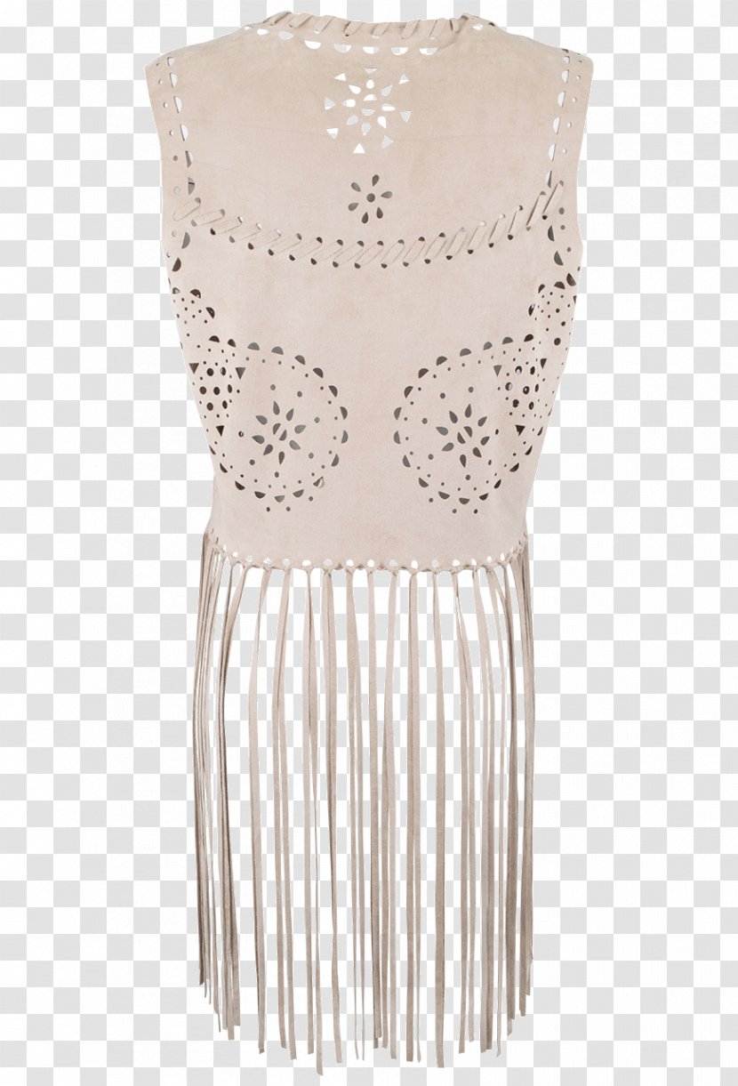 Cocktail Dress Shoulder Sleeve Beige - Day - Fringe Transparent PNG